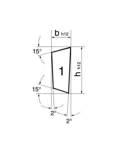 Cuchilla HSSE forma L 18x4x200mm Index WILKE
