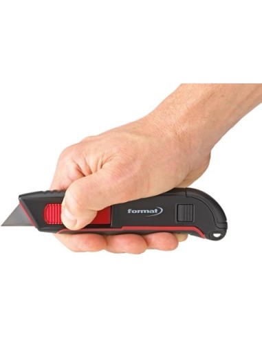 Cúter de seguridad retroceso hoja autom. incl. 2 hojas