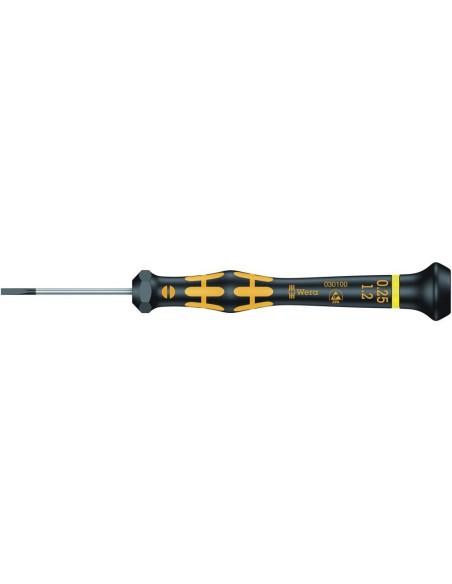 Destornillador de electrónica ESD plano 1,2x0,25x40mm Wera