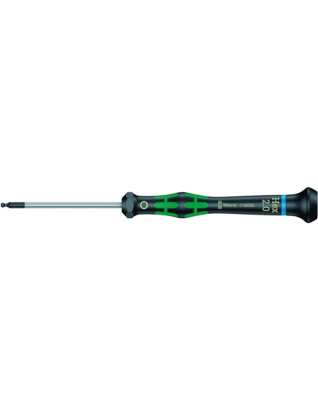 Destornillador de electrónica hembra hex con cabeza esférica 2mm Wera
