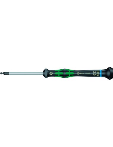 Destornillador electrónica hembra hex c/cabeza esférica 2,5mm Wera