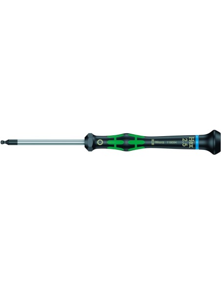 Destornillador electrónica hembra hex c/cabeza esférica 2,5mm Wera