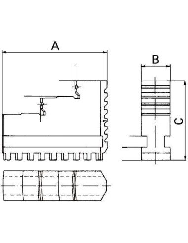 Jgo 4 garras DIN6350DB 250mm RÖHM