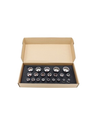 KIT LLAVES VASO 1/2 BIHEX. 21PZS