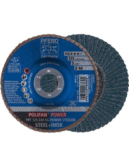 Disco abrasivo de láminasZ 40SG recto 125mm K40 Pferd