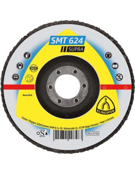 Plato disco laminas SMT625 convexo 125mm K60 Klingspor