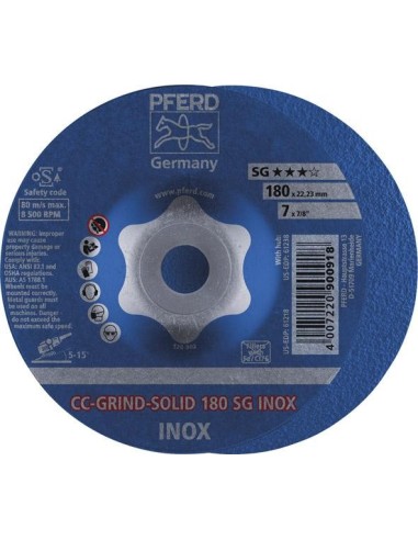 muela abrasiva CC-Grind Solid INOX 180mm PFERD
