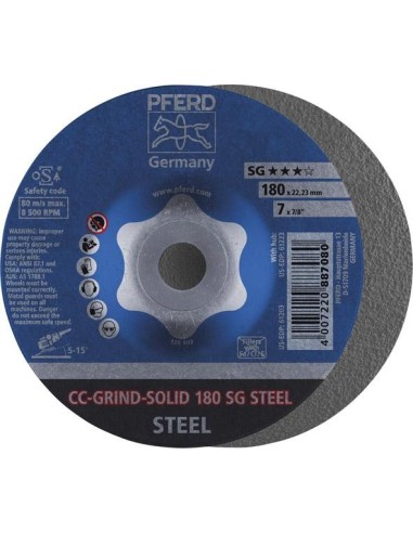 muela abrasiva CC-Grind Solid Steel 180mm PFERD