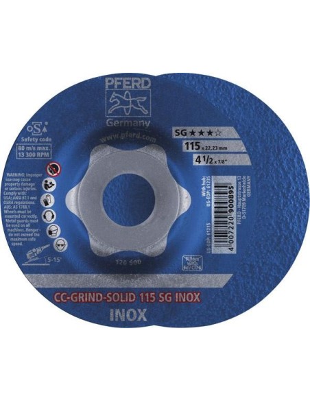muela abrasiva CC-Grind Solid SG INOX 115mm PFERD
