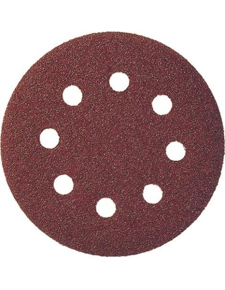 Disco abrasivo velcro madera 125mm K40 8 agujeros