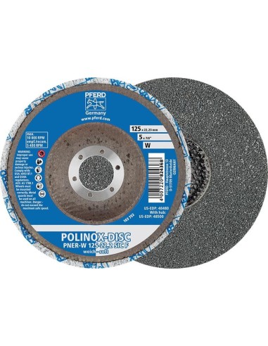 Abanico abrasivo POLINOX 125mm semiduro Pferd