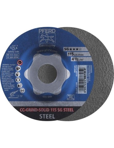 muela abrasiva CC-Grind Solid SG STEEL 115mm PFERD