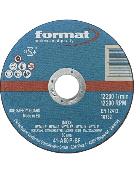 Disco de corte recto paraV2A 125x1,6mm