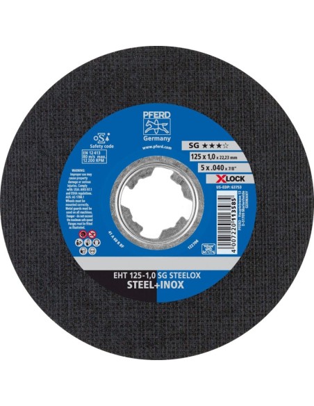 Disco de corte SG X-LOCK STEELOX 125x1,6mm Pferd