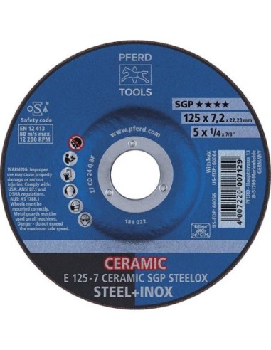 Disco desbaste acodado CO24QSG 180x7,2mm PFERD
