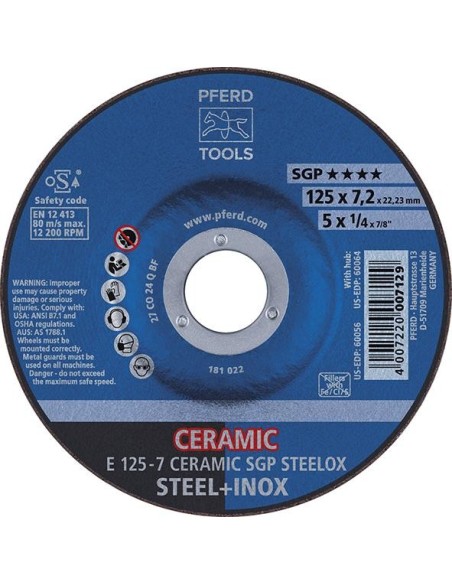 Disco desbaste acodado CO24QSG 180x7,2mm PFERD