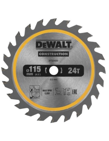 DT20420-QZ - Hoja para construcción 115x10mm 24D