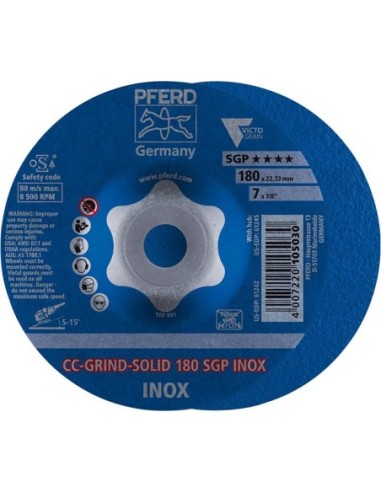 muela abrasiva CC-Grind Solid SGP INOX 180mm PFERD
