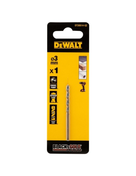 DT20514-QZ - Broca Black&Gold 3mm
