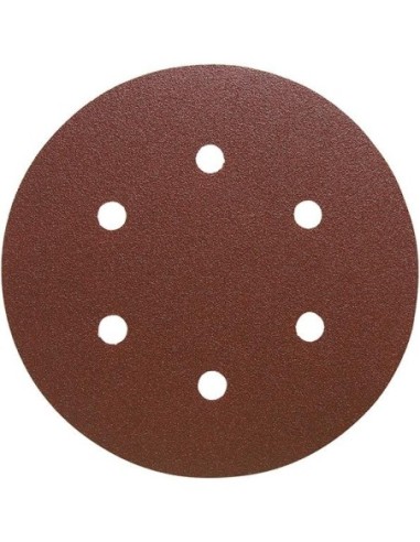 Disco abrasivo velcro madera 150mm K320 6 agujeros