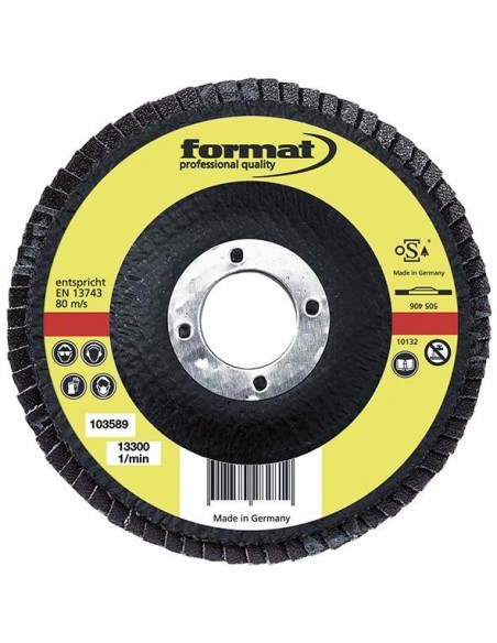Plato de disco abrasivo de láminas tejido vidrio recto 125mm K40