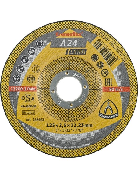Disco corte acodado A24 Extra 115x2,5mm KLINGSPOR