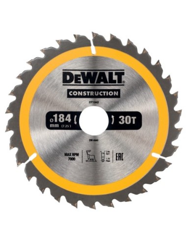 DT1942-QZ - Hoja para construcción 184x30mm 30T (AC)