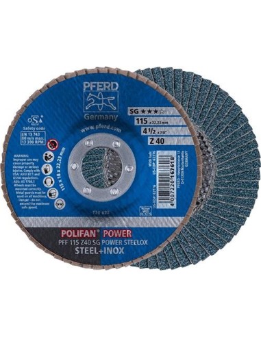 Disco abrasivo de láminasZ 60SG recto 115mm K60 Pferd