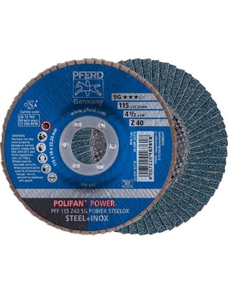 Disco abrasivo de láminasZ 60SG recto 115mm K60 Pferd