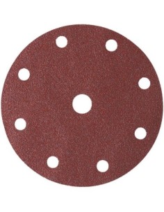 Disco abrasivo velcro madera 150mm K100 9 agujeros