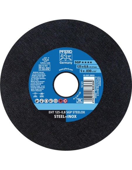 Disco corte X-Slim A60SSGP-INOX 125x0,8mm PFERD