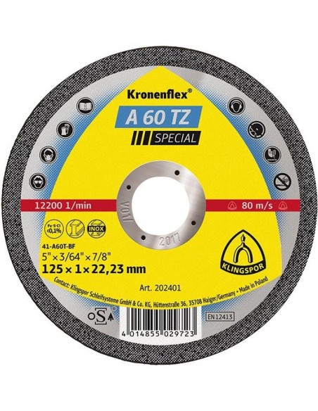 Disco corte recto A46TZ 230x1,9mm KLINGSPOR