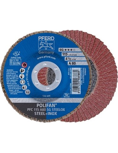 Disco abrasivo de láminasA 40SG convexo 115mm K40 Pferd