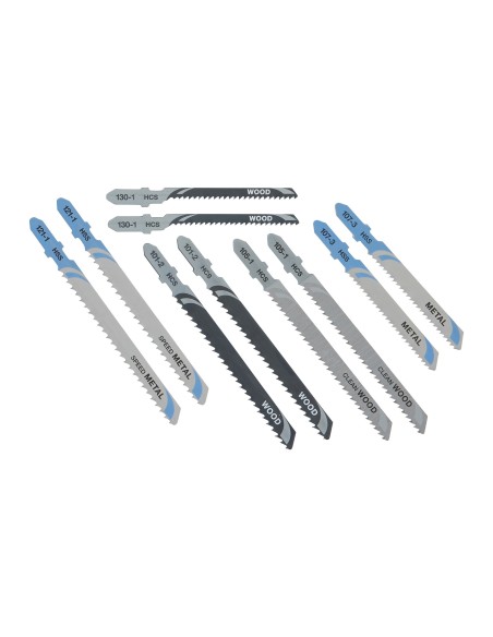 DT2294-QZ - Conjunto de 10 hojas de sierra de calar - madera, metal