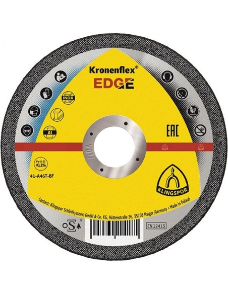 Disco sep. EDGE Special 115x1,2mm recto en caja de plástico KLINGSPOR