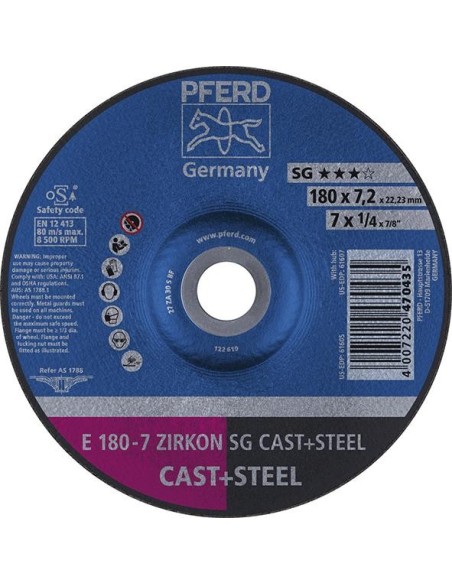 Disco desbaste acodado ZA30S SG 178x7,2mm PFERD
