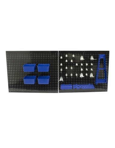 KIT 2 PANELES PERFORADOS C/ 32 ACCESORIOS