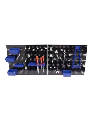 KIT 2 PANELES PERFORADOS C/ 32 ACCESORIOS