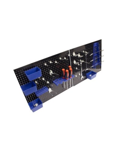 KIT 2 PANELES PERFORADOS C/ 32 ACCESORIOS