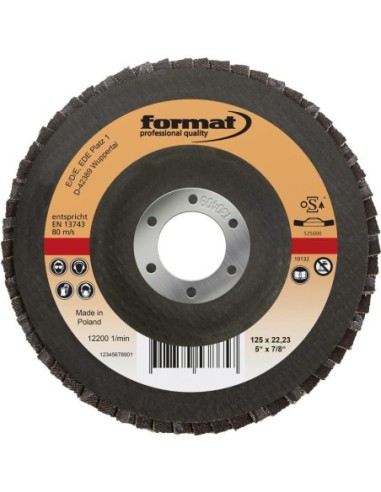 Plato de disco abrasivo de láminas tejido vidrio convexo 125mm K40
