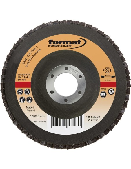 Plato de disco abrasivo de láminas tejido vidrio convexo 125mm K40