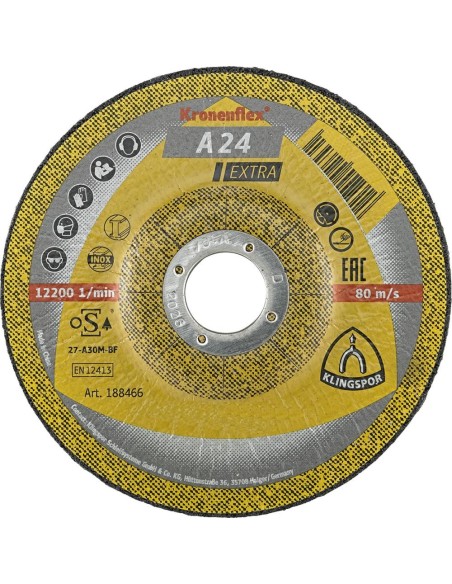 Disco desbaste acodado A24 Extra 125x6mm KLINGSPOR