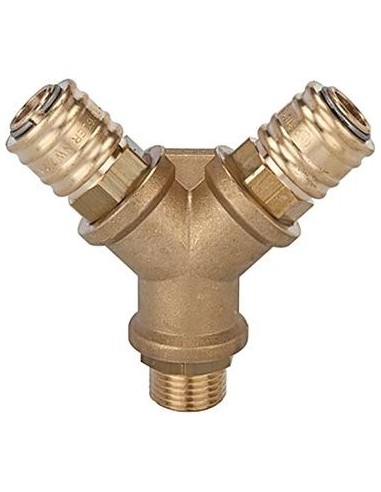 Distribuidor latón con 4 acoplamiento rosca macho G1/2 RIEGLER