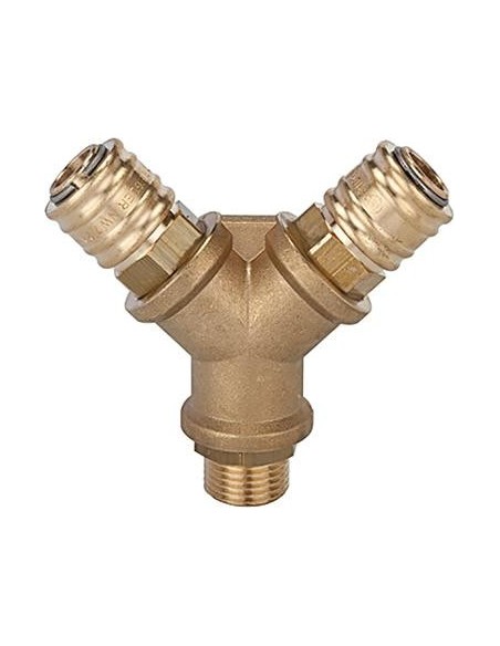 Distribuidor latón con 4 acoplamiento rosca macho G1/2 RIEGLER