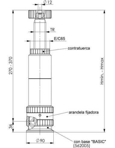 Calzo de rosca 6425S-406mm AMF