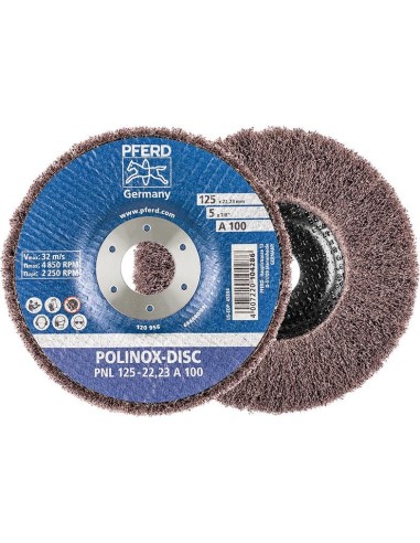 Disco abrasivo POLINOX 125x22,23mm A 180 Pferd