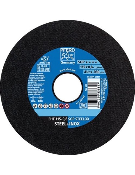 Disco corte X-Slim A60SSGP-INOX 115x0,8mm PFERD