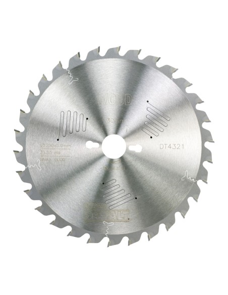 DT4321-QZ - Hoja para sierra circular estacionaria 250x30mm 30D