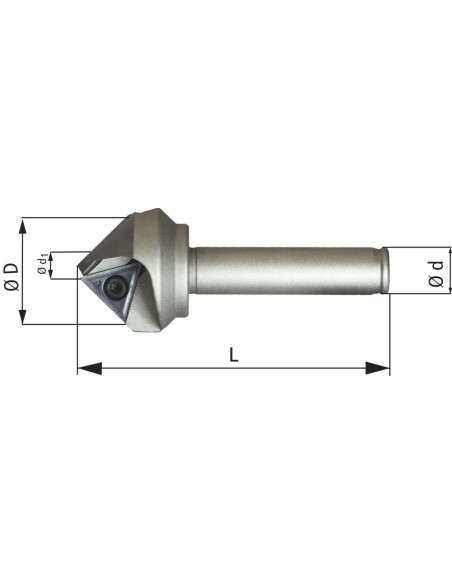 Fresa bis. D45mm 45o Z1 para TCGX 163504