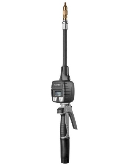 PISTOLA CONTADORA DIGITAL EC30, 30 L/MIN, EXTENSIÓN FLEXIBLE CONFORMABLE, MANUAL 1/4 VUELTA PUNTA FINA (Ø 8 MM)